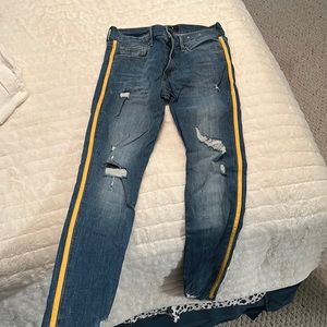 Express Jeans- Yellow Stripe